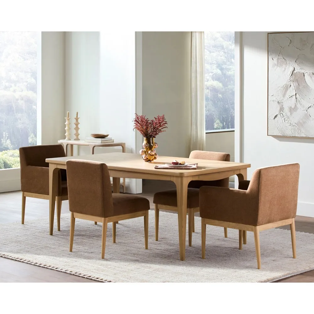 Nora Rectangular Extendable Dining Table - Brown, Oak