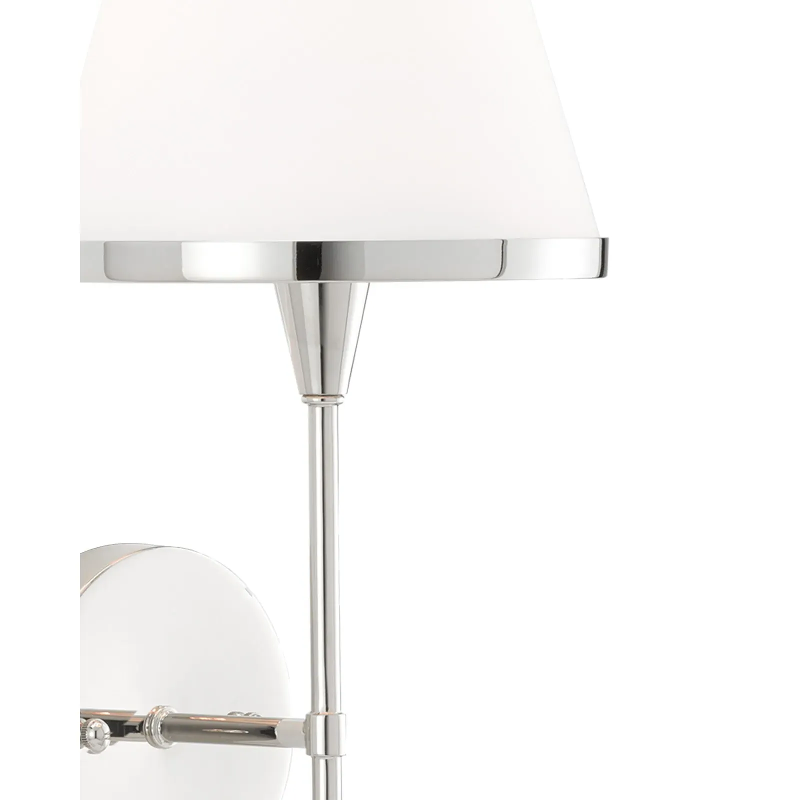 Nora Wallchiere Sconce - Polished Nickel, Glass