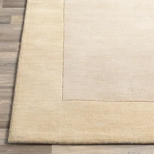 Norah Rug Sample with Border - Cream, Wool