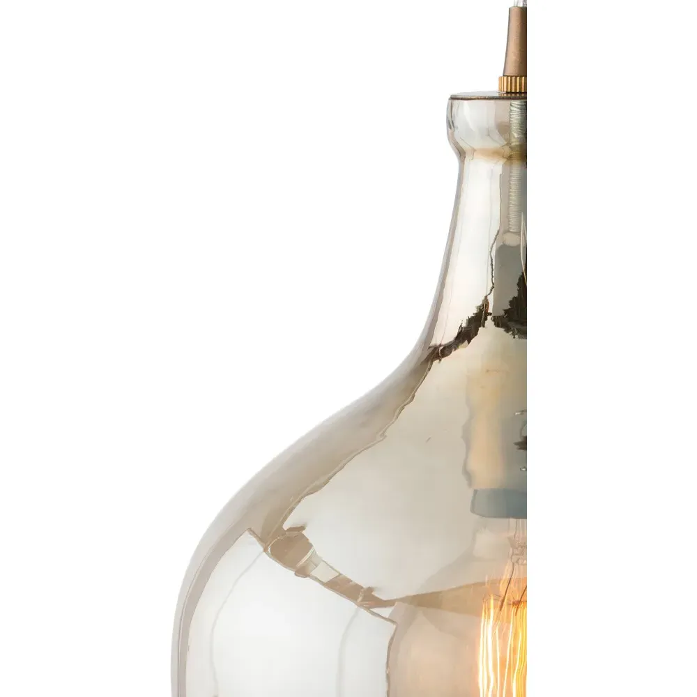 Noreen Glass Pendant Light - Smoked Glass