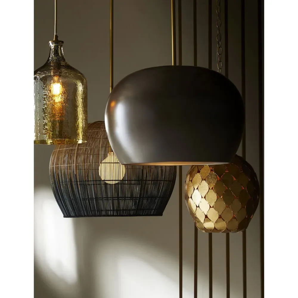 Noreen Glass Pendant Light - Smoked Glass