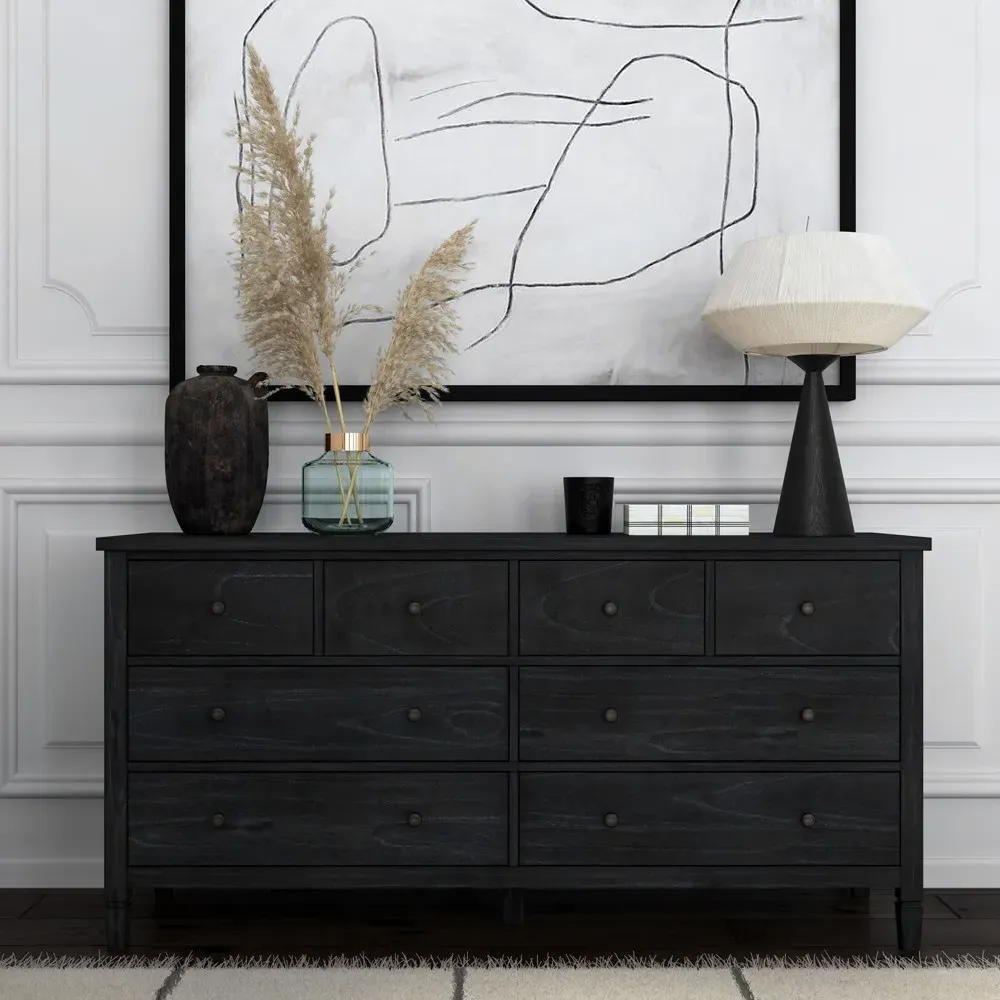 Nori Double Dresser - Black, Wood