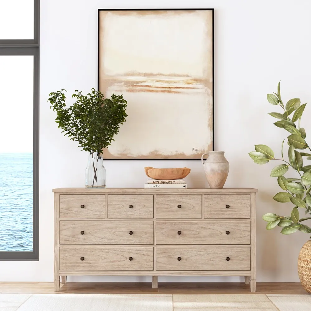 Nori Double Dresser - Natural, Mindi Wood