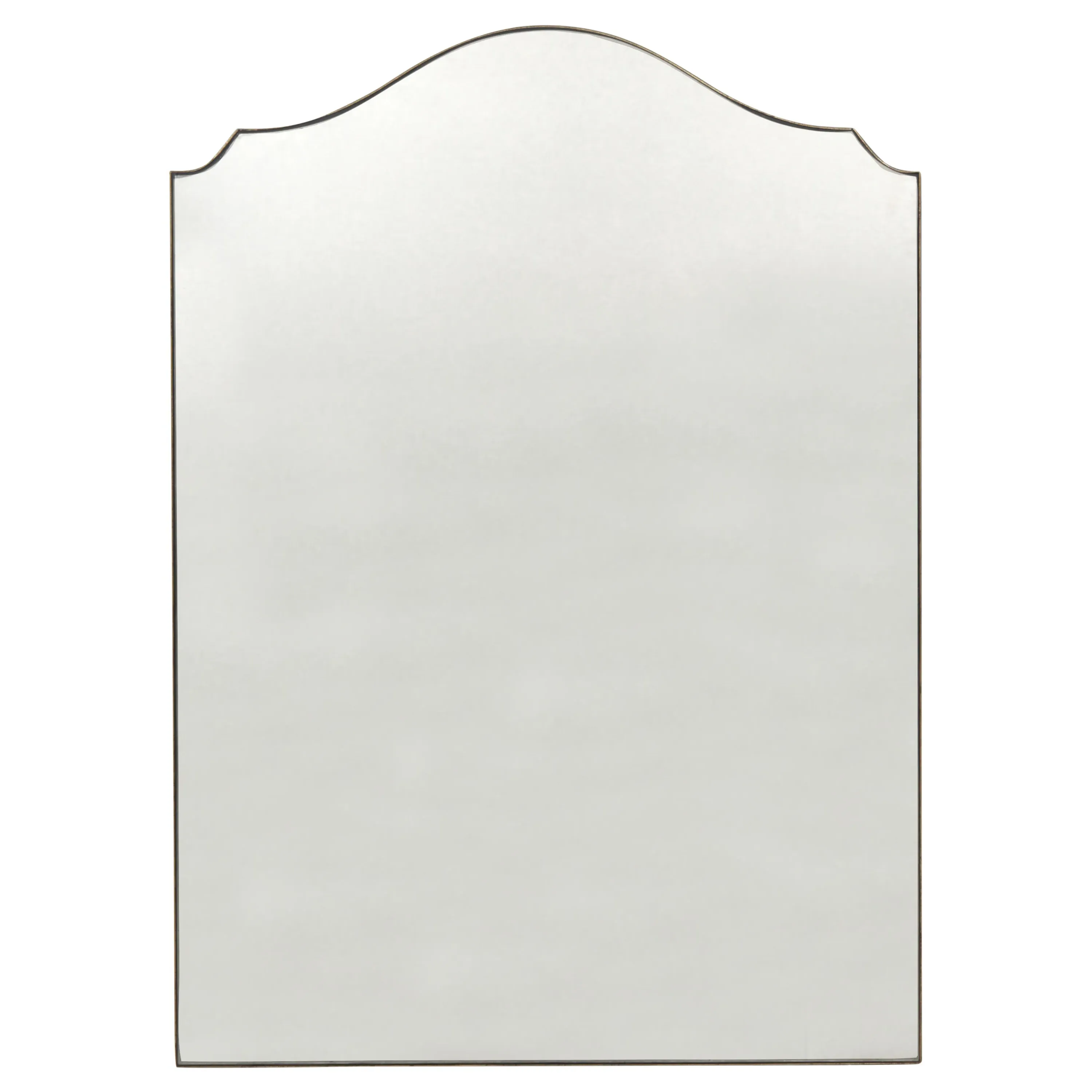 Norma Rectangular Wall Mirror - Gold, Iron