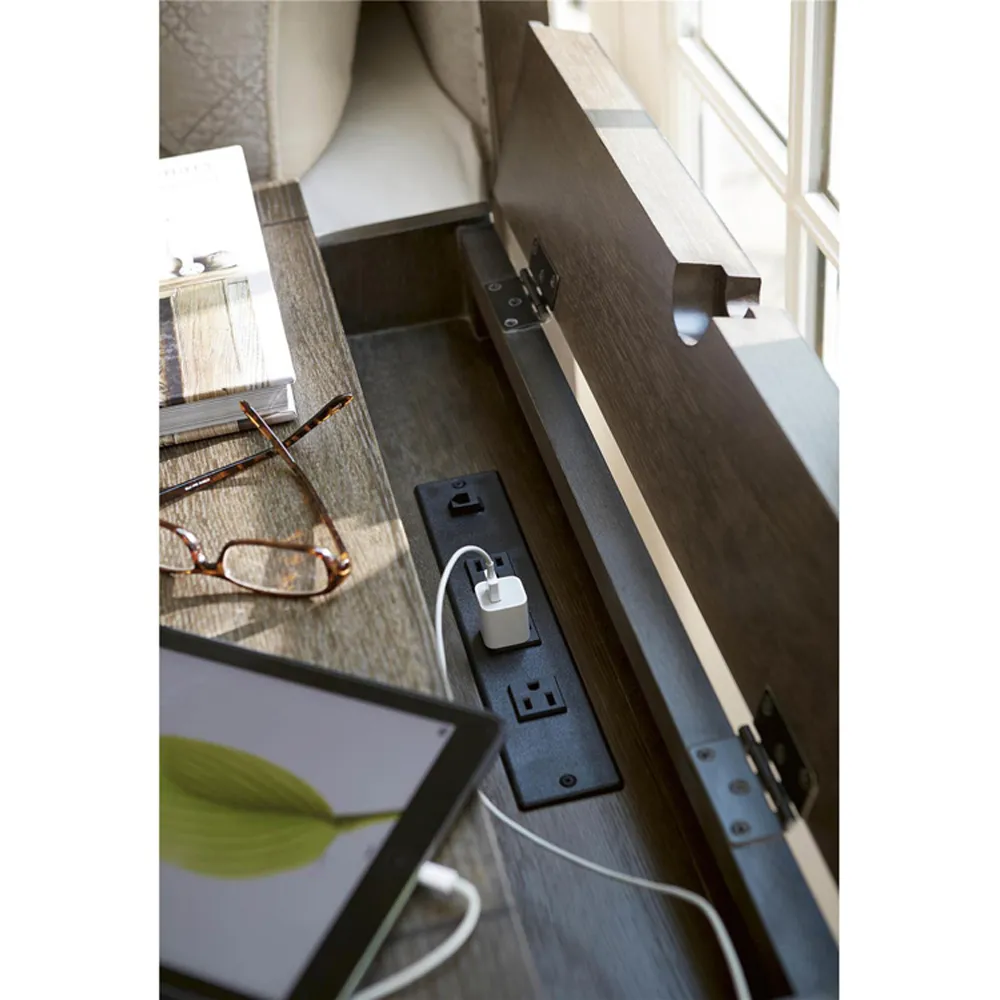 Norman 3 Drawer Nightstand - Brown, Oak