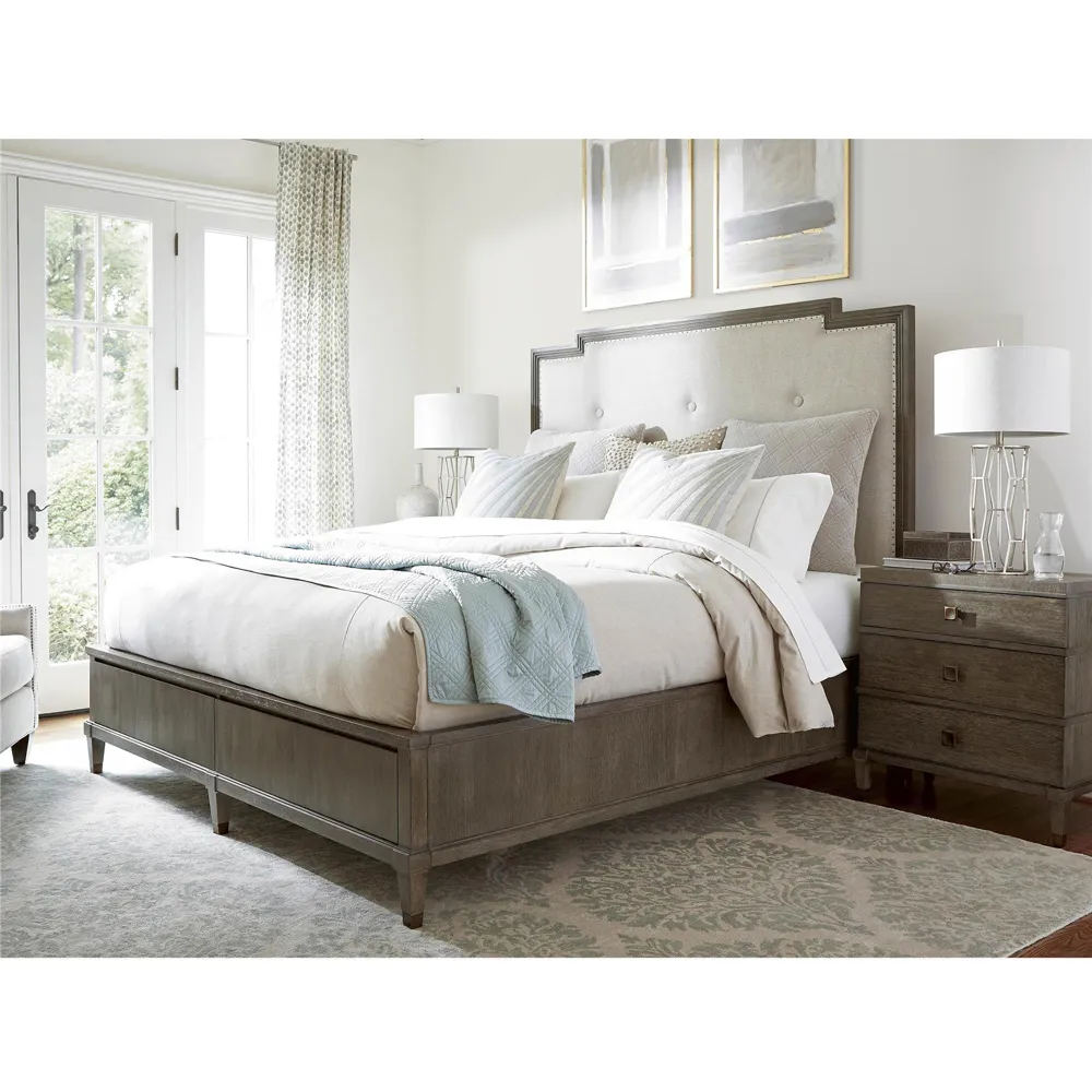 Norman 3 Drawer Nightstand - Brown, Oak