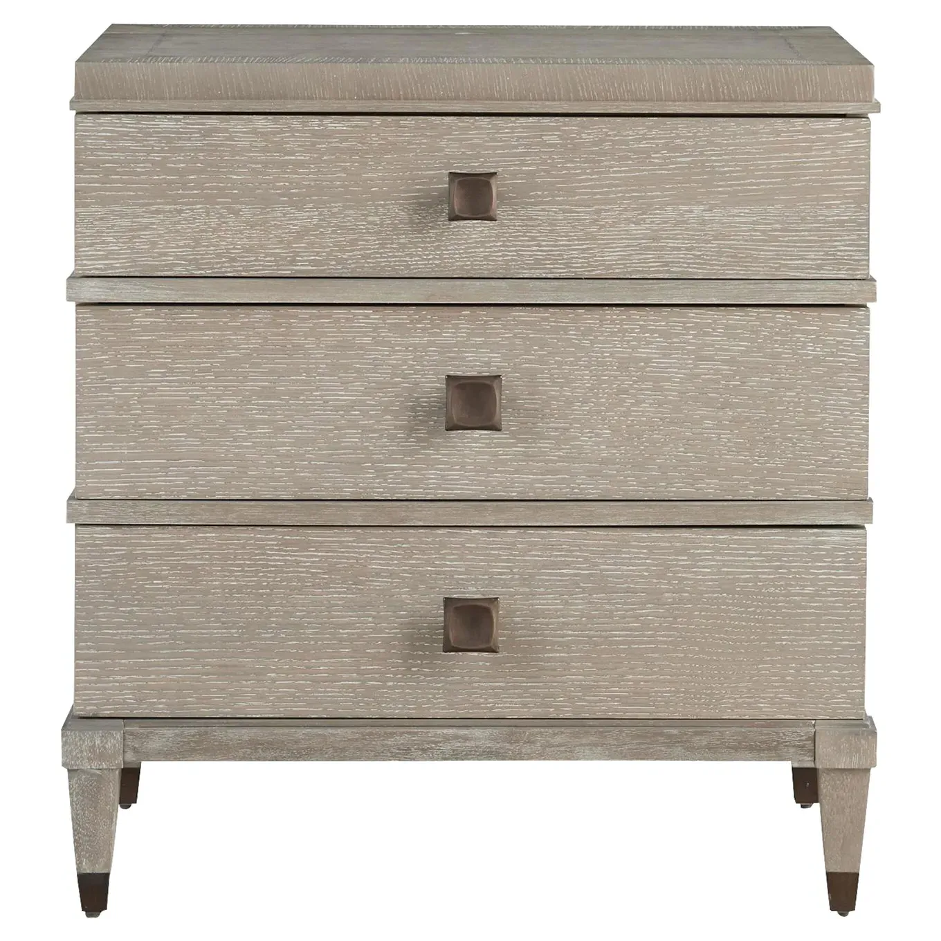 Norman 3 Drawer Nightstand - Grey, Oak