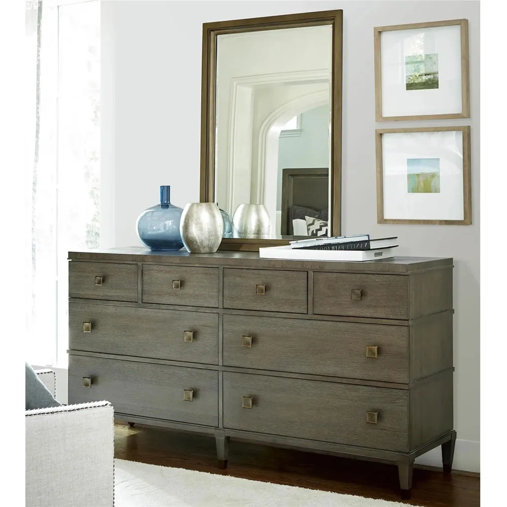 Norman 8 Drawer Double Dresser - Brown, Oak