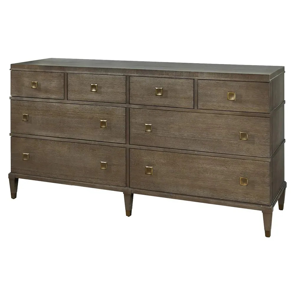 Norman 8 Drawer Double Dresser - Brown, Oak image
