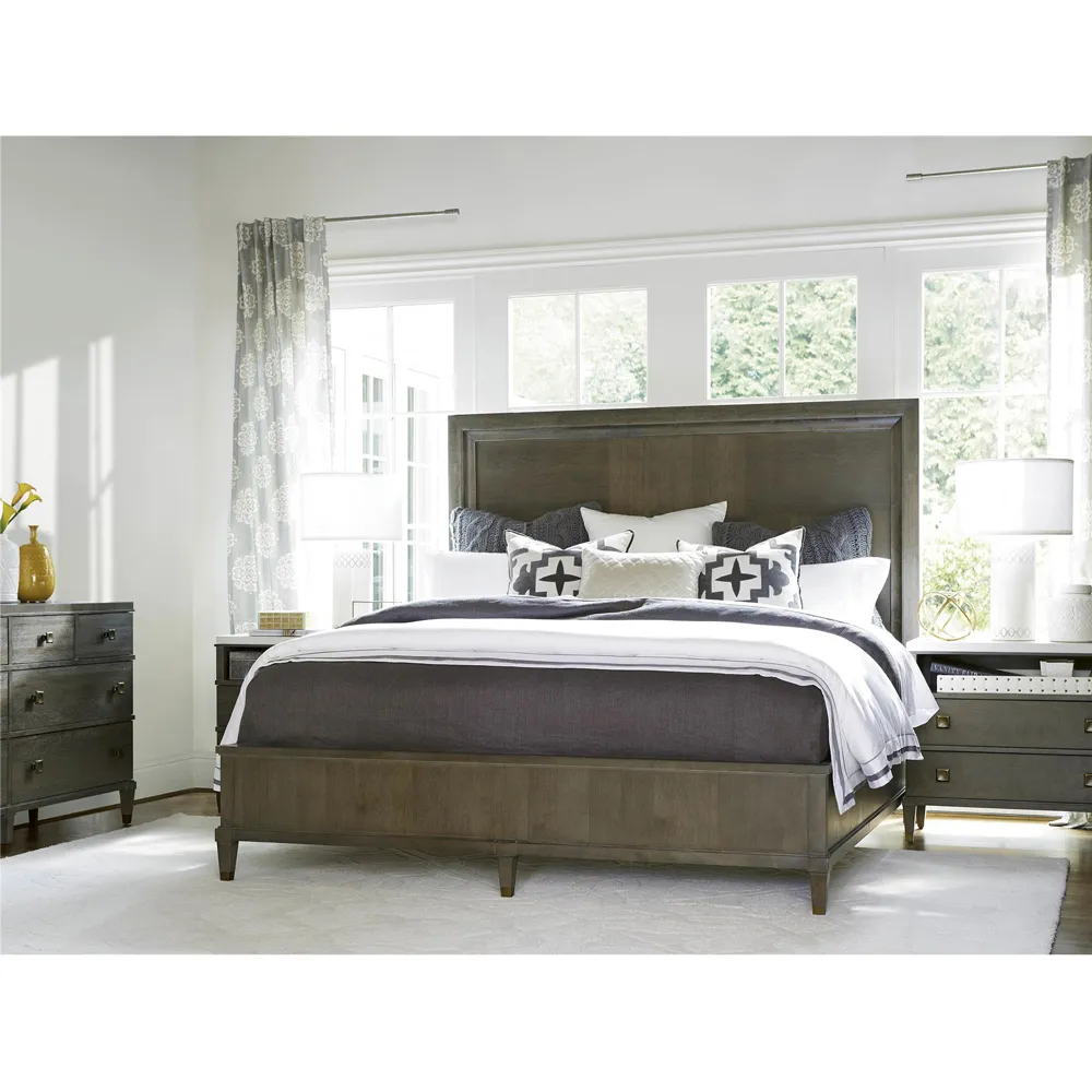 Norman Stone Top Nightstand - Brown, Wood