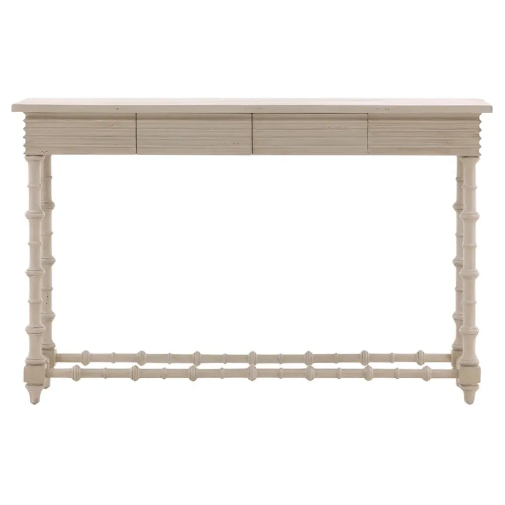 Normandie Rectangular Console Table - Cream, Mahogany image