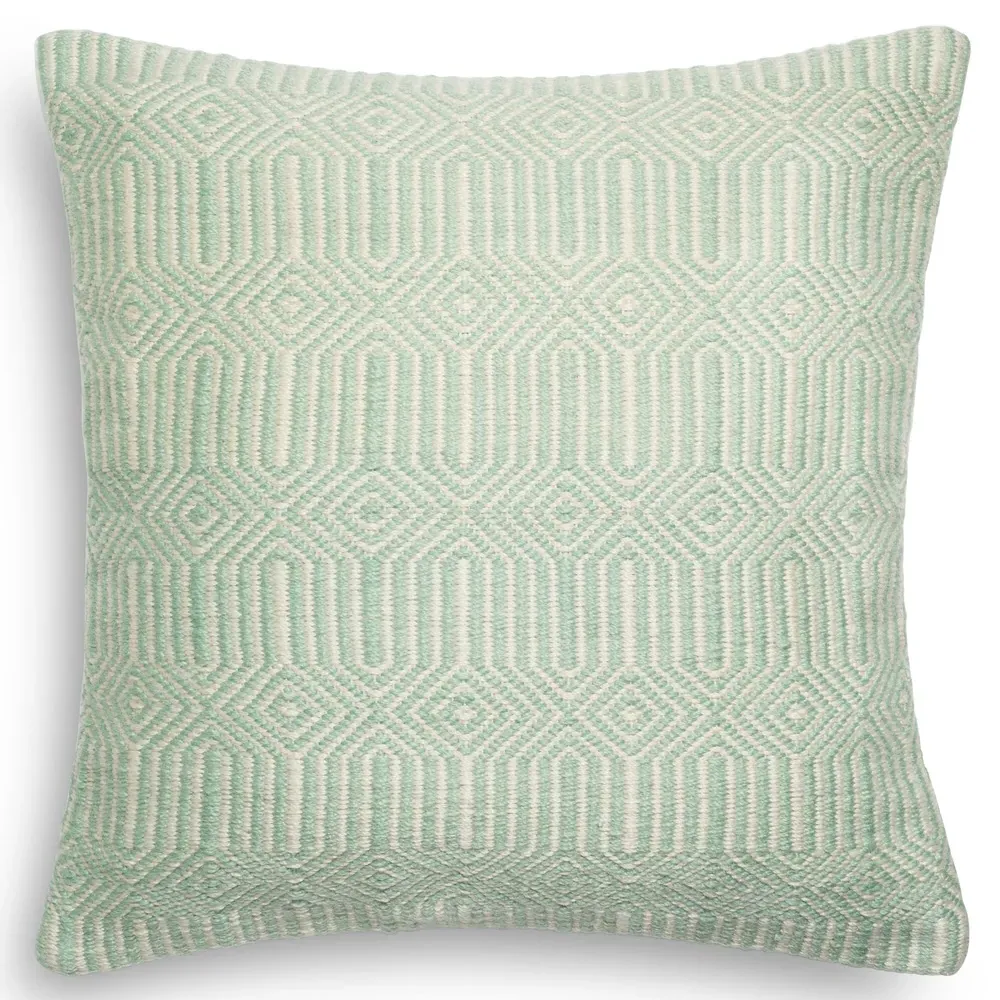 Norric 22x22 Throw Pillow Indoor Outdoor - Aqua, Polyester image