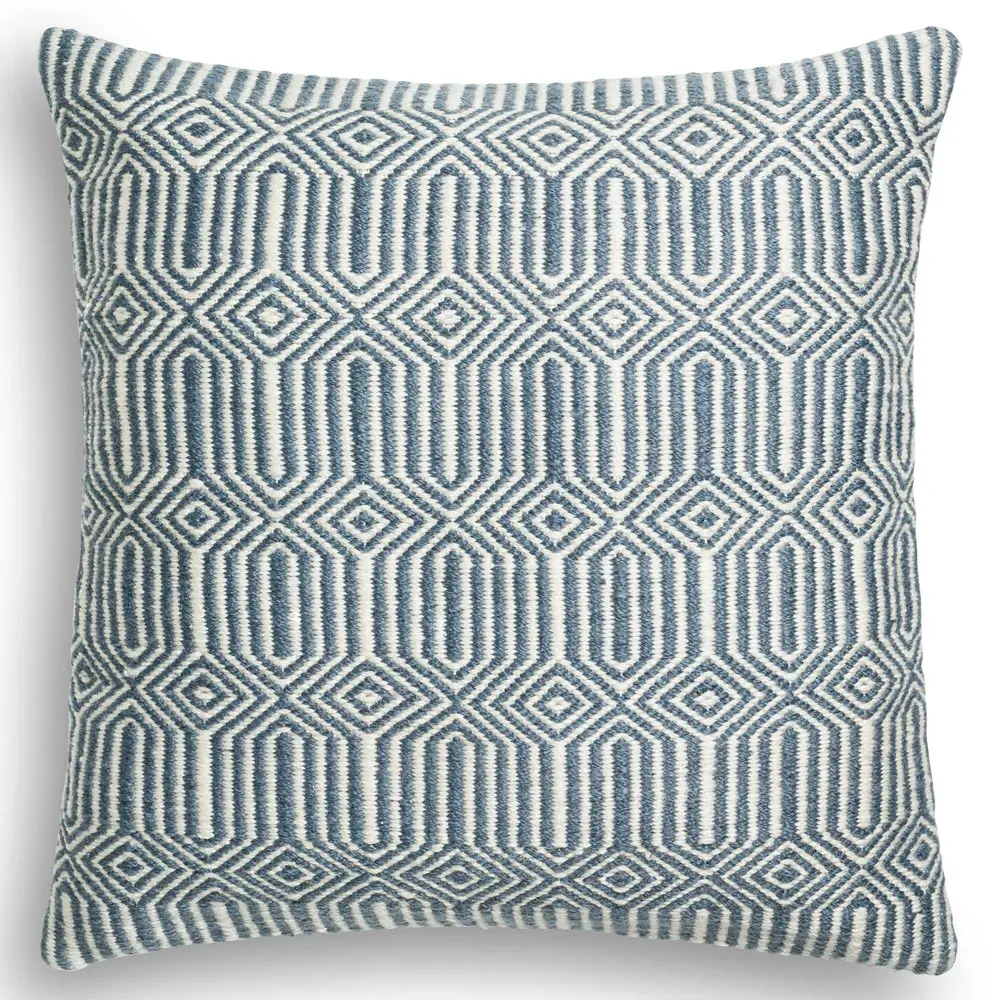 Norric 22x22 Throw Pillow Indoor Outdoor - Blue, Polyester