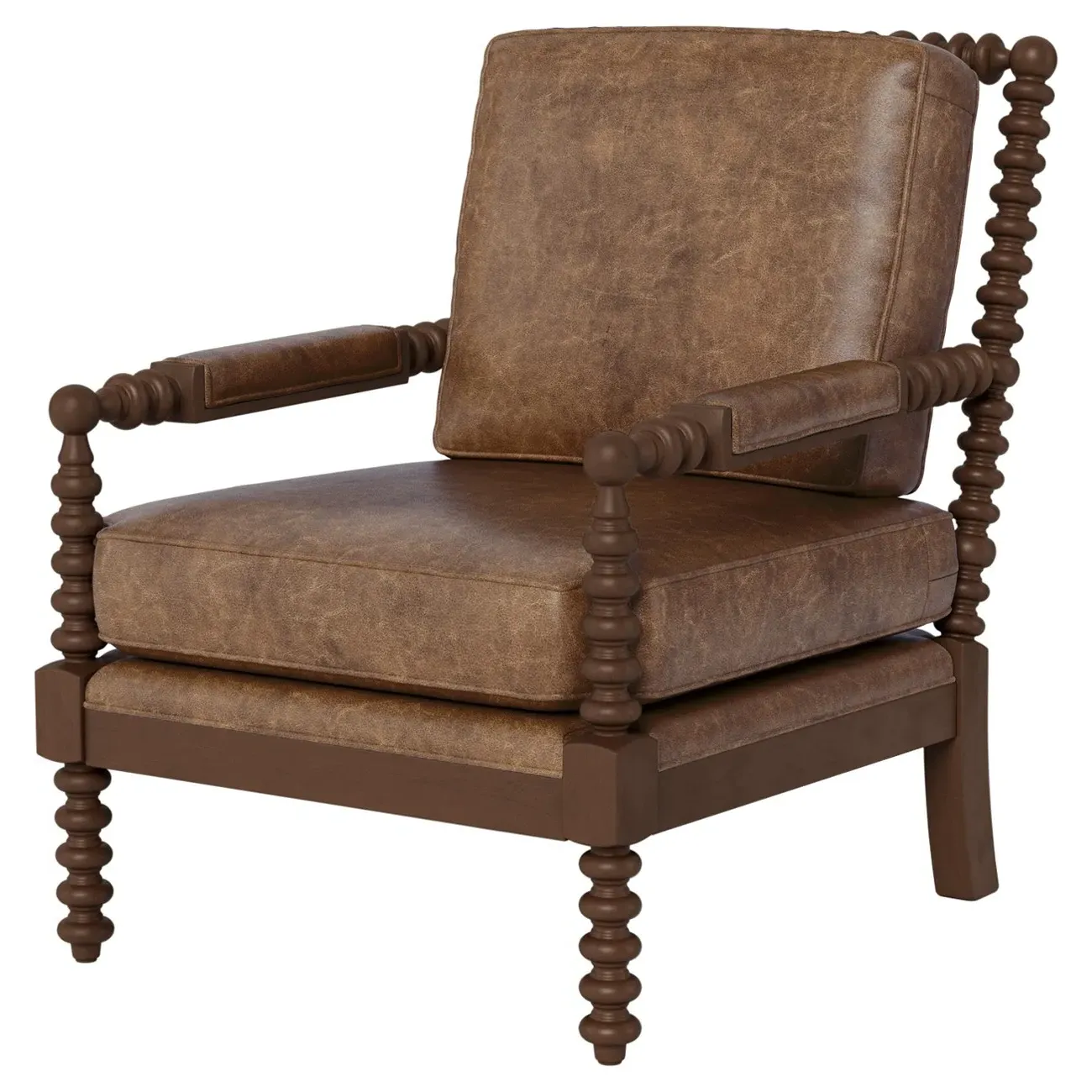 Nottingham Armchair - Milk Chocolate, Leather