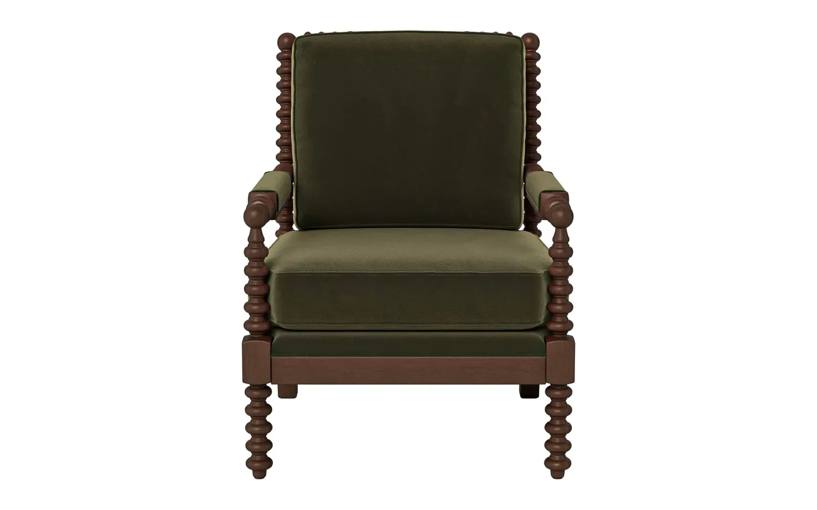 Nottingham Chair - Boxwood Green, Performance Velvet