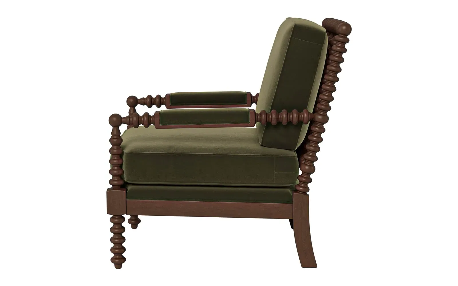 Nottingham Chair - Boxwood Green, Performance Velvet
