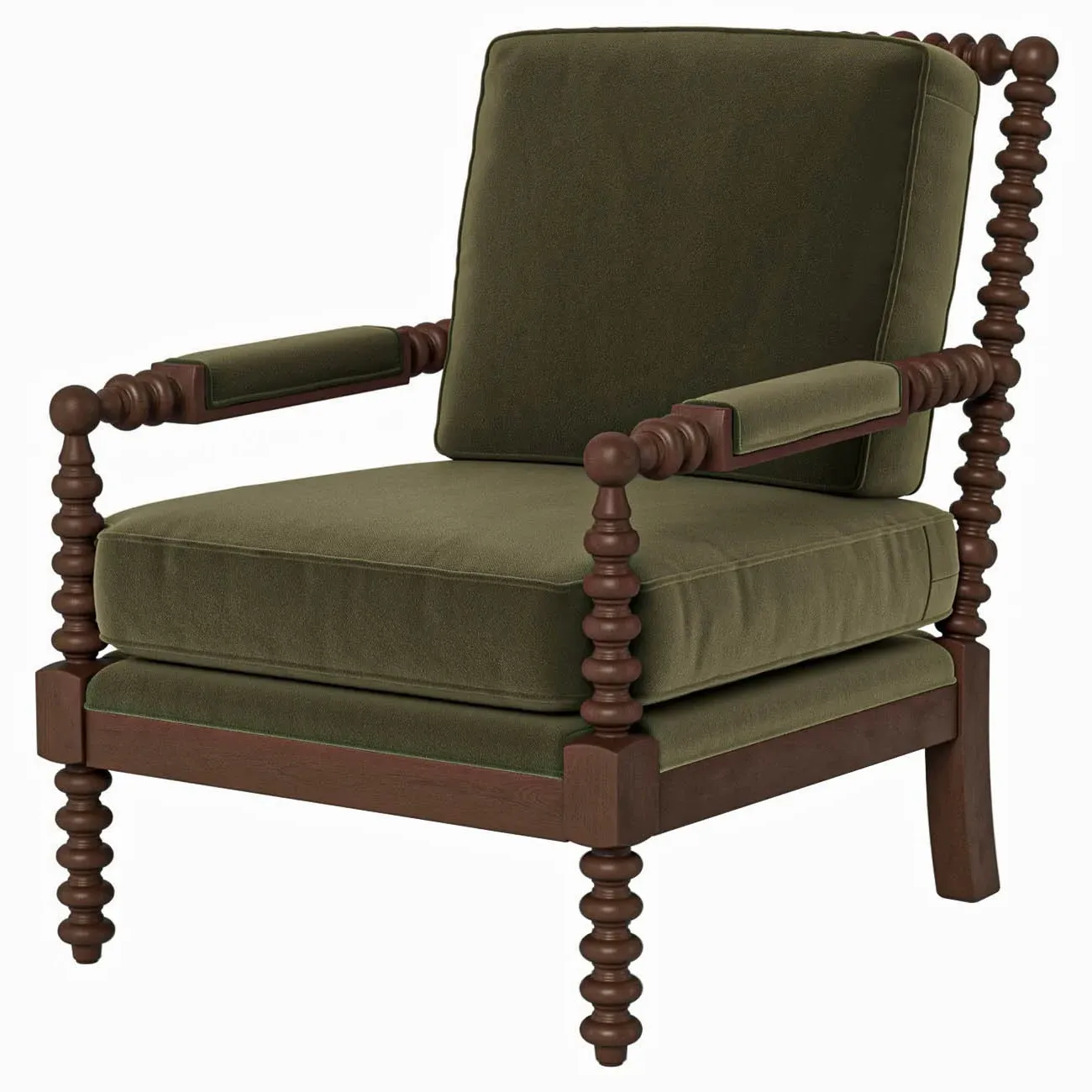 Nottingham Chair - Boxwood Green, Performance Velvet image