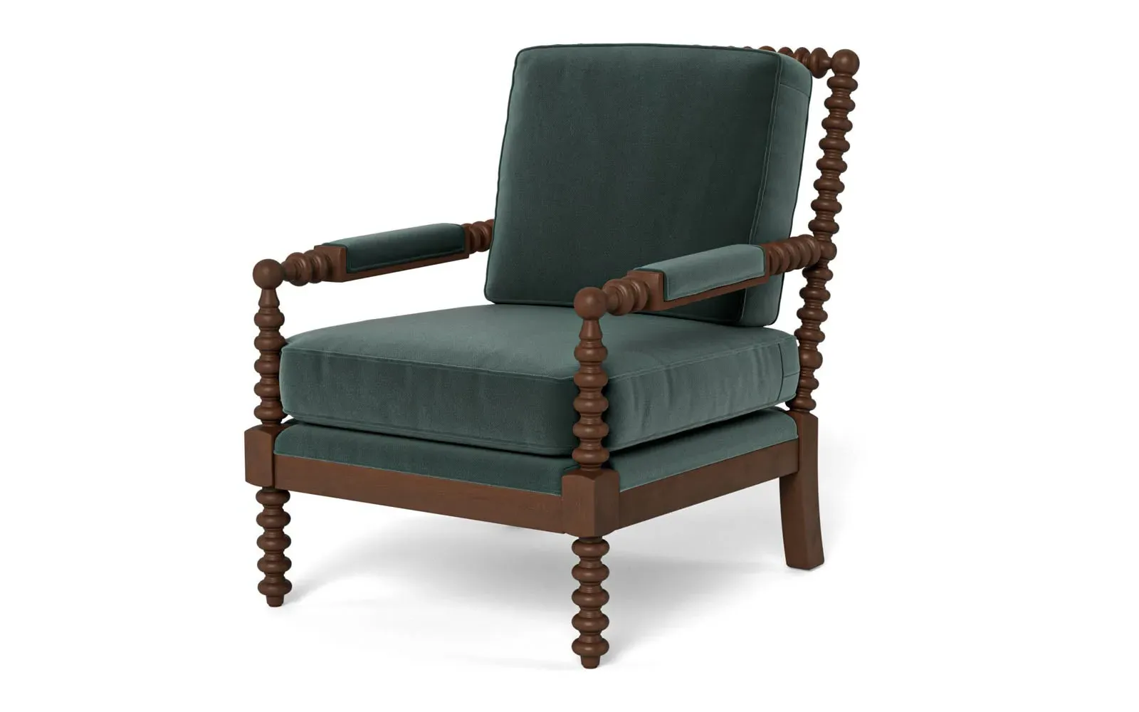 Nottingham Chair - Lagoon, Performance Velvet