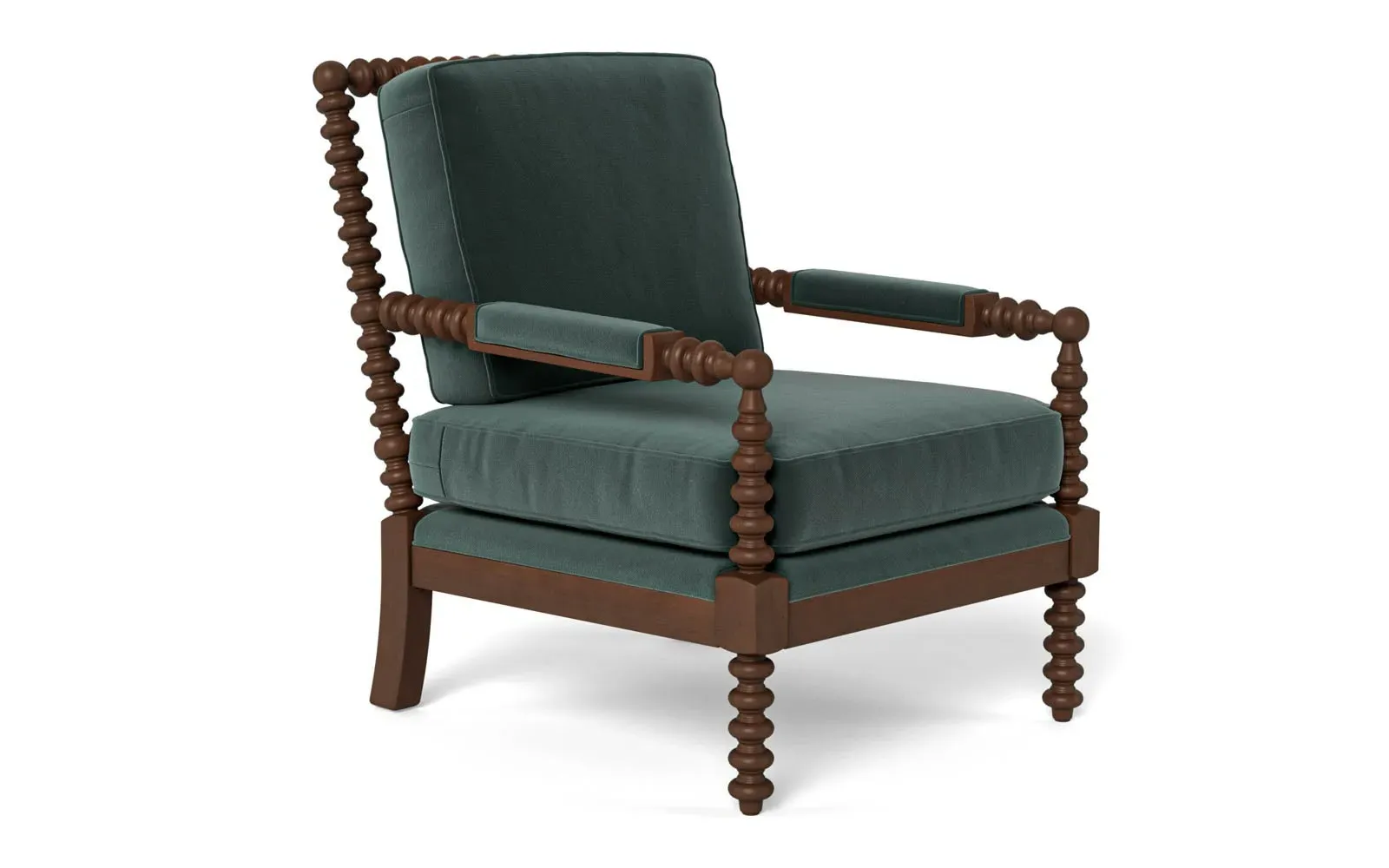 Nottingham Chair - Lagoon, Performance Velvet