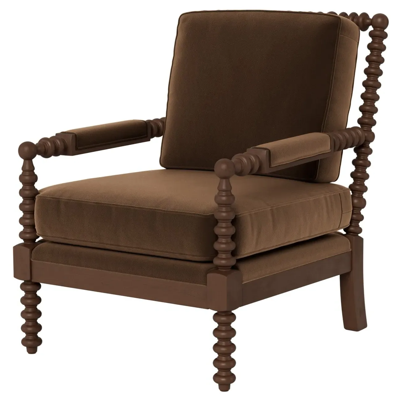 Nottingham Chair - Molasses, Performance Velvet