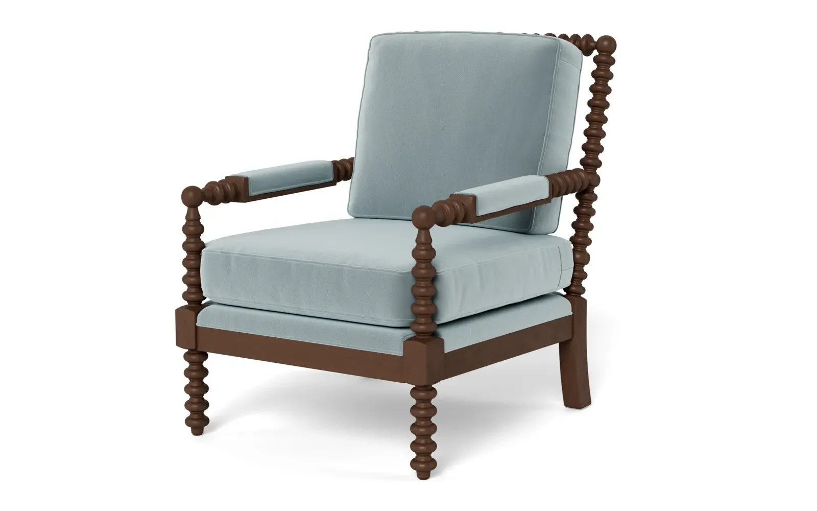 Nottingham Chair - Saltwater Blue, Performance Velvet
