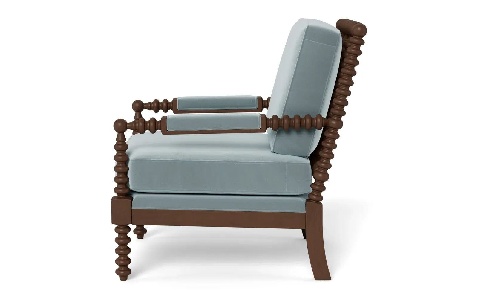 Nottingham Chair - Saltwater Blue, Performance Velvet