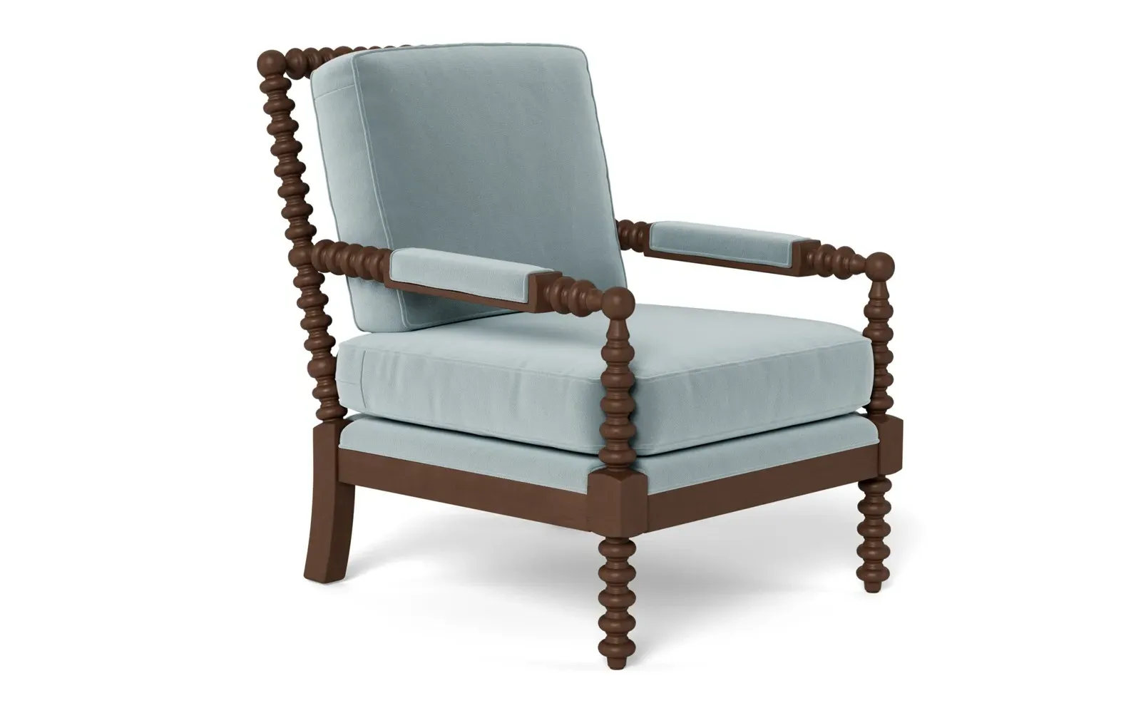 Nottingham Chair - Saltwater Blue, Performance Velvet