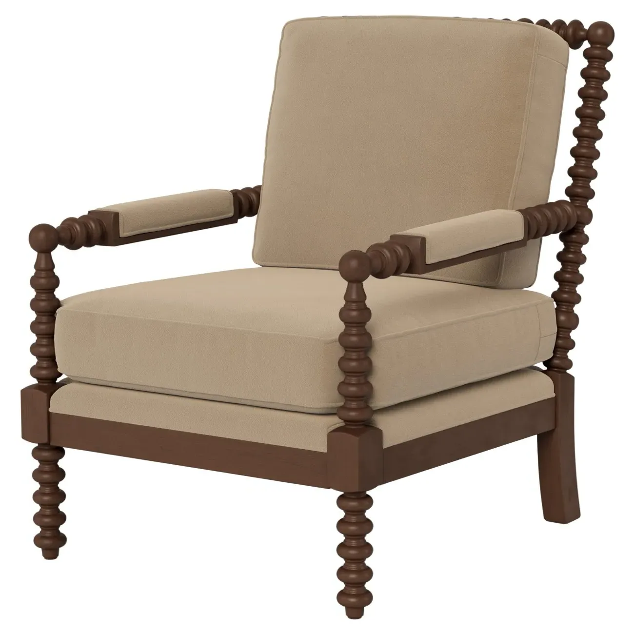 Nottingham Chair - Sand Dune, Performance Velvet