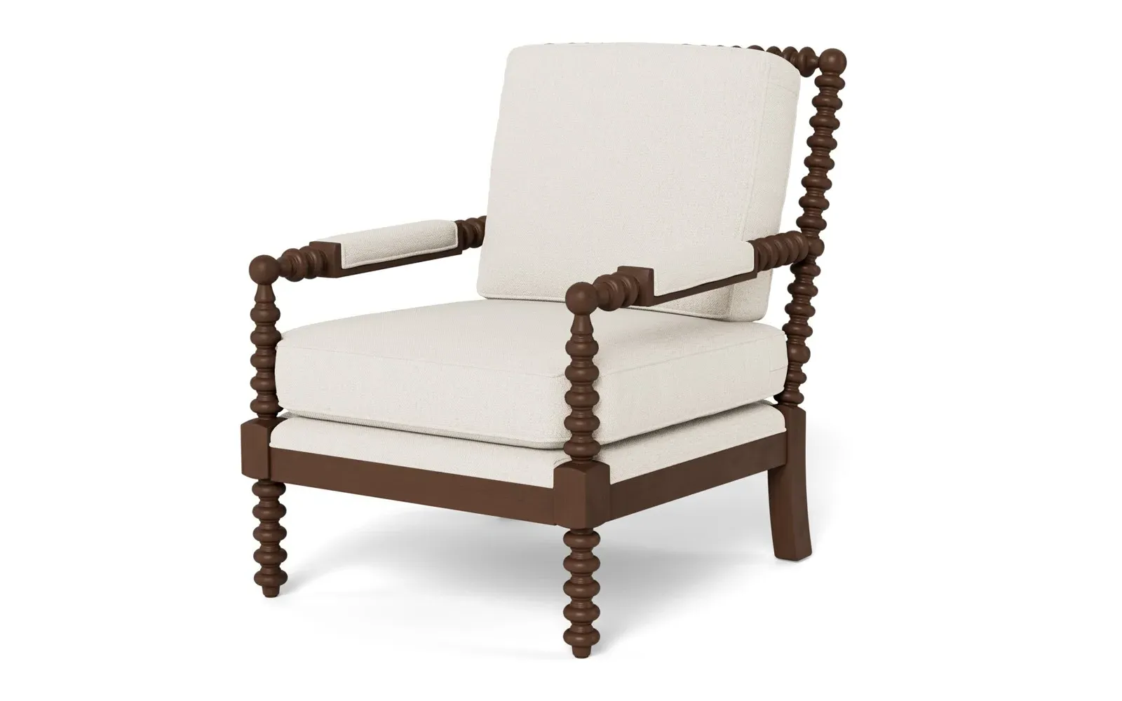 Nottingham Chair with Armrests - Mascarpone, Performance Basket Weave