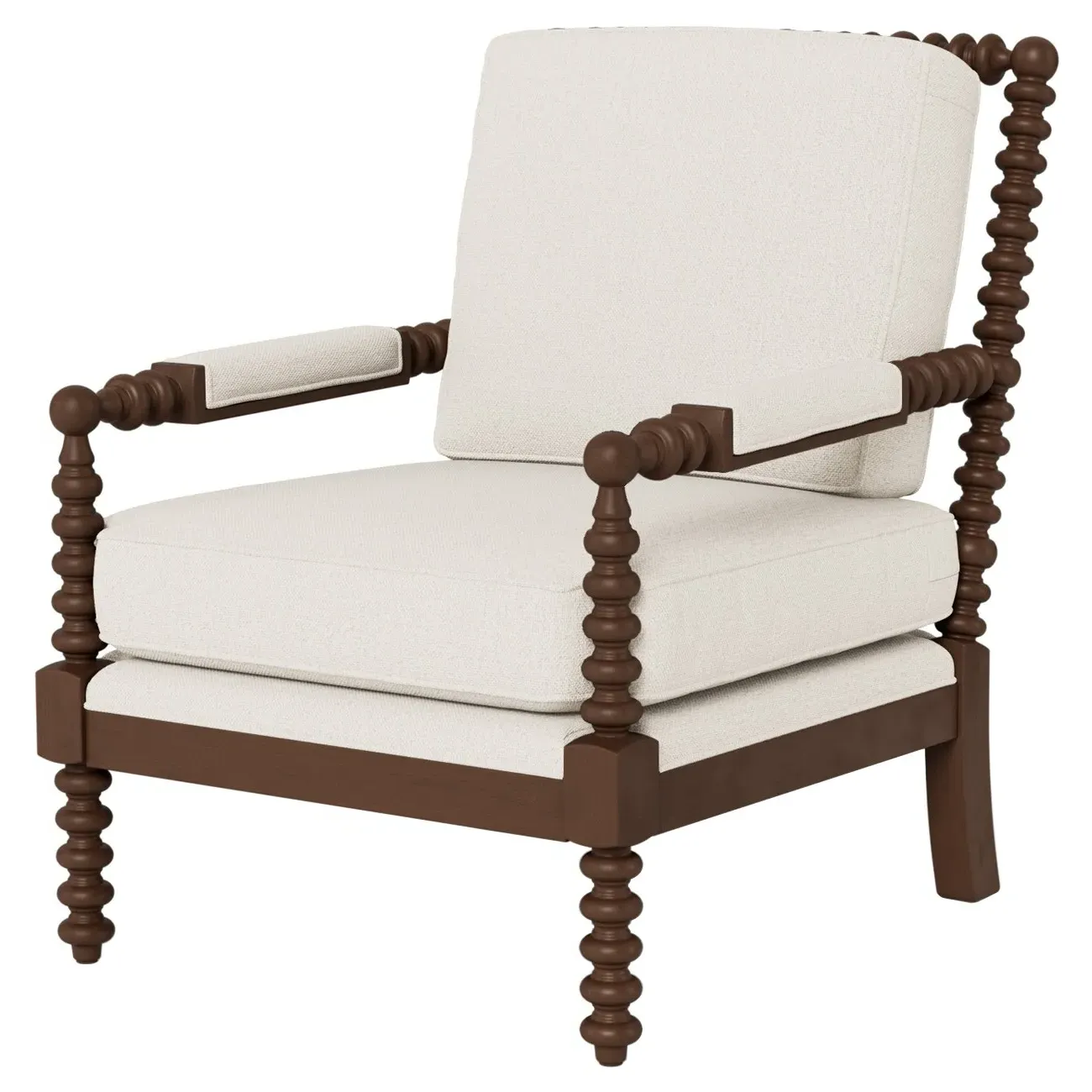 Nottingham Chair with Armrests - Mascarpone, Performance Basket Weave