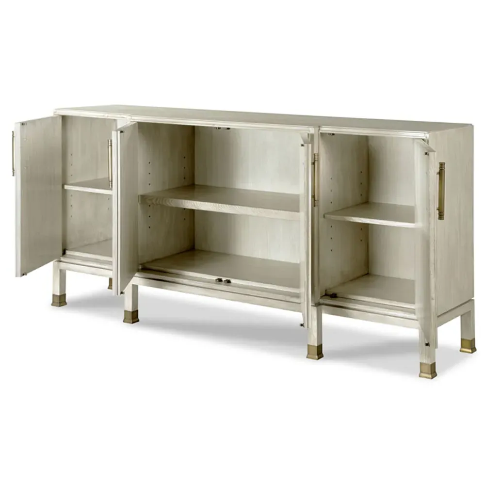 Nova 4 Door Sideboard Buffet - Luna White, Ash Wood