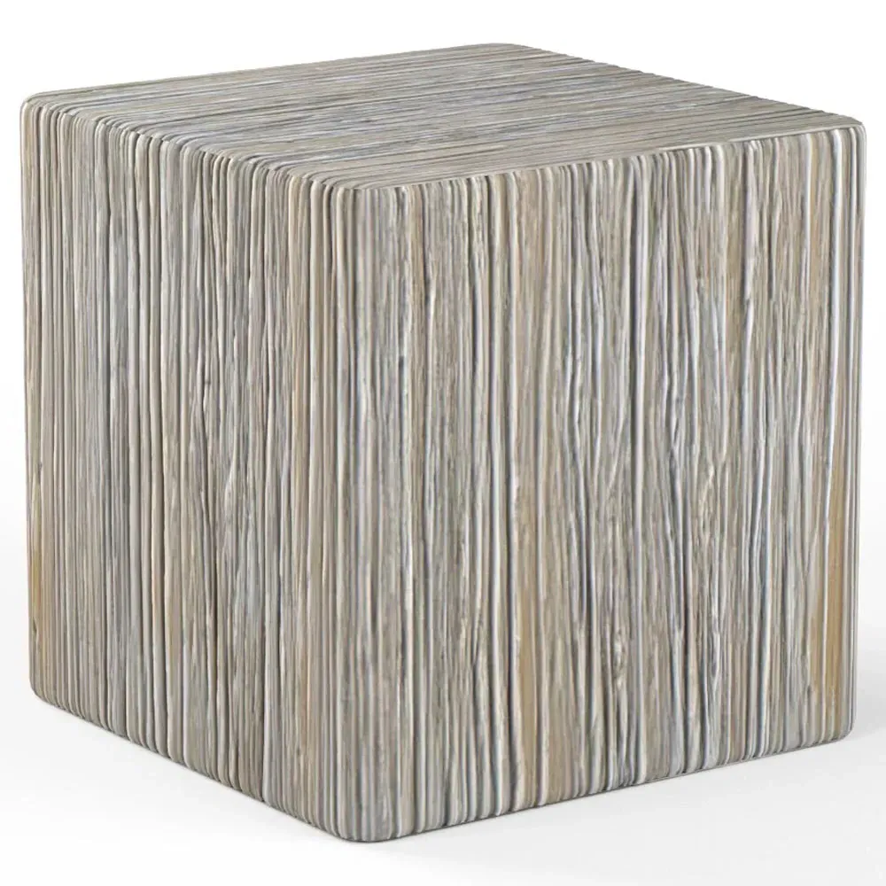 Nova Round Outdoor End Table - Grey, Concrete