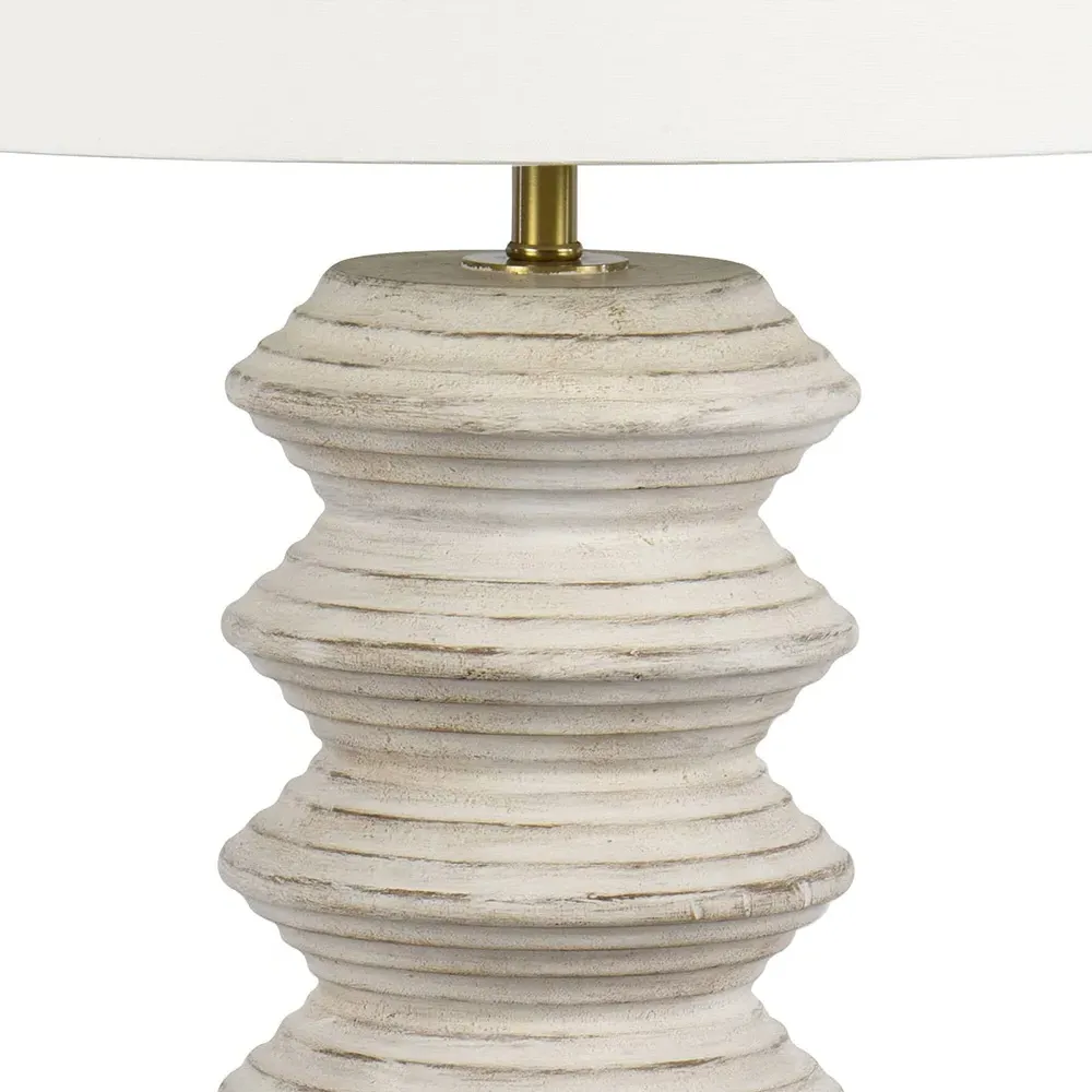 Nova Table Lamp - White, Wood