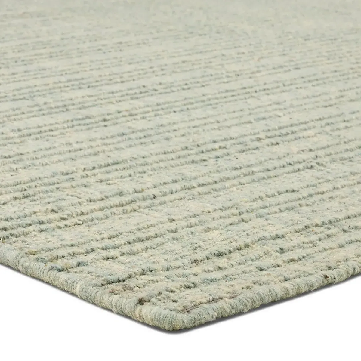 Novalie Solid Rug Sample - Light Green, Wool
