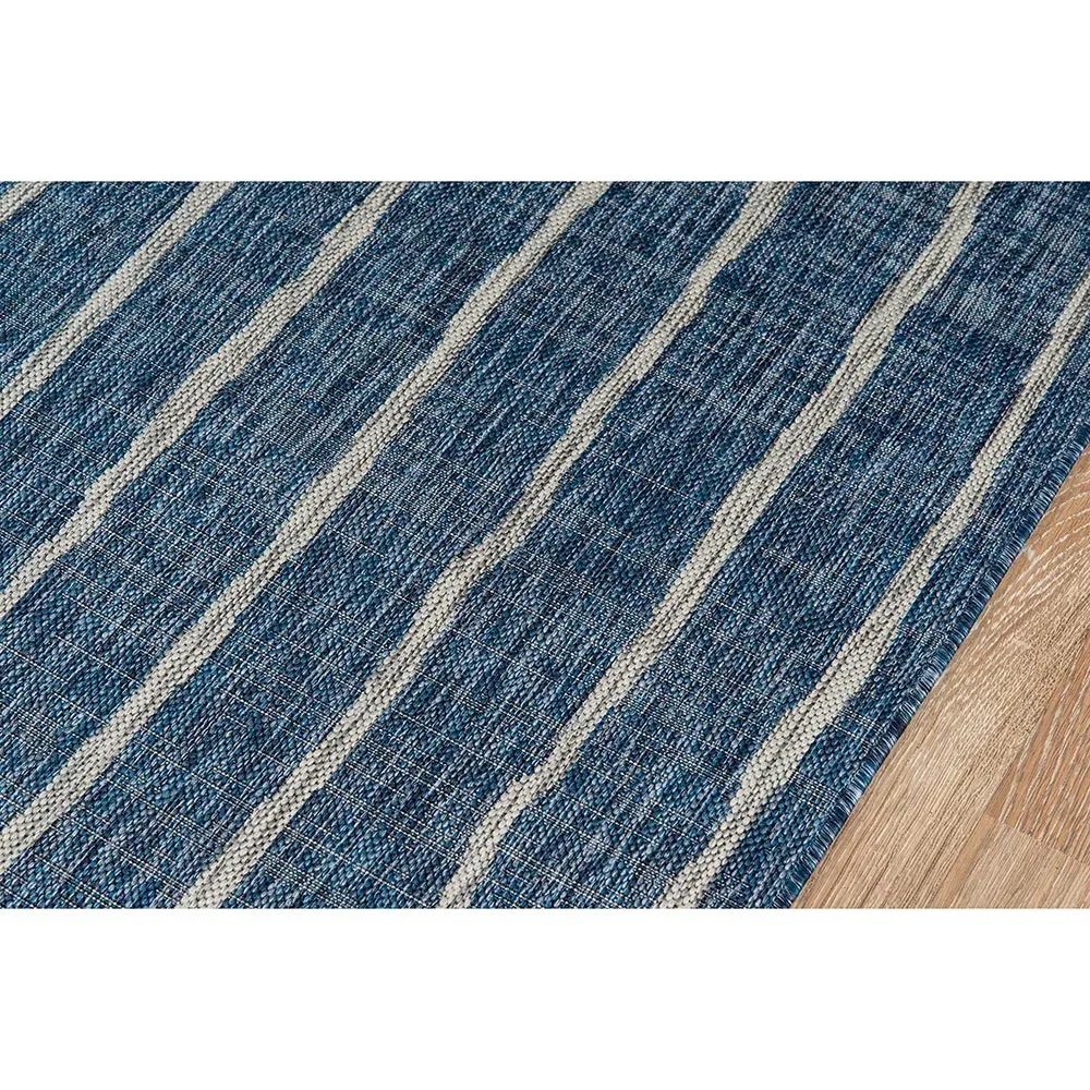 Novo Blue Lines Indoor Outdoor Rug - Blue, Polypropylene