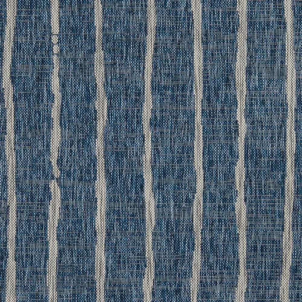 Novo Blue Lines Indoor Outdoor Rug - Blue, Polypropylene