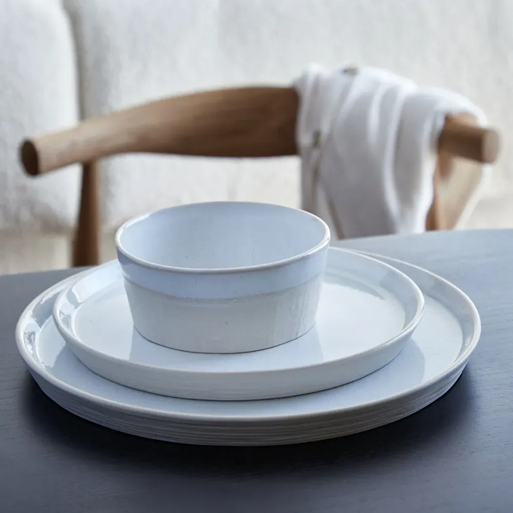 Nótos Dune Path Stoneware Charger Plate Set of 4 - Beige