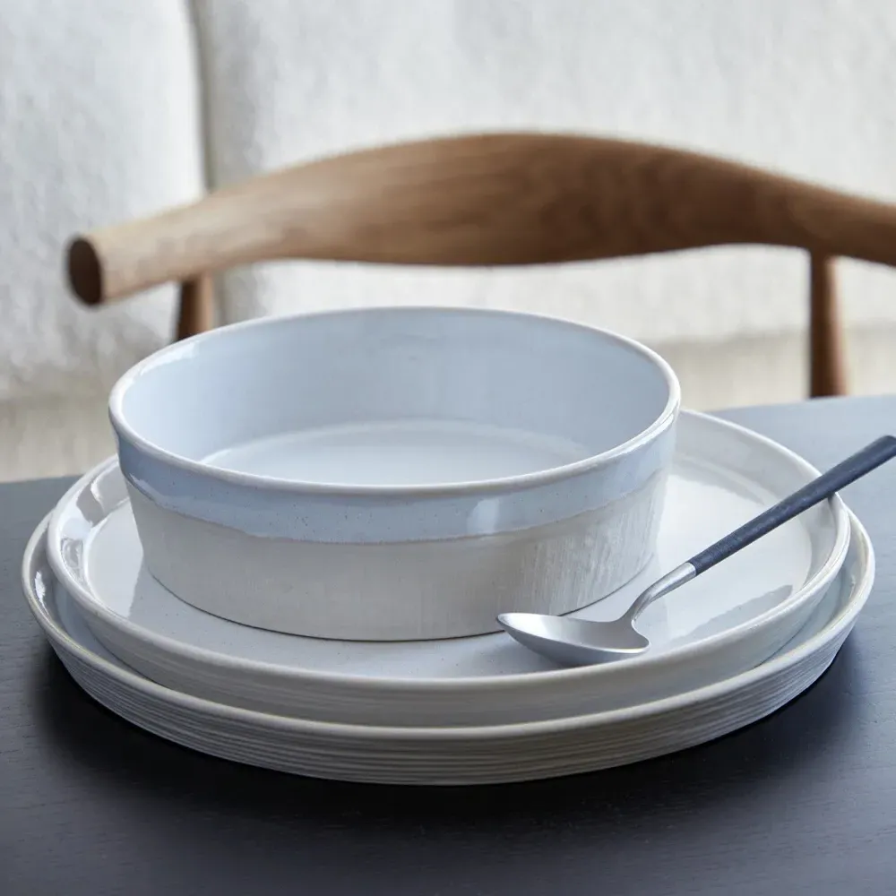 Nótos Dune Path Stoneware Dinner Plate Set of 4 - Beige