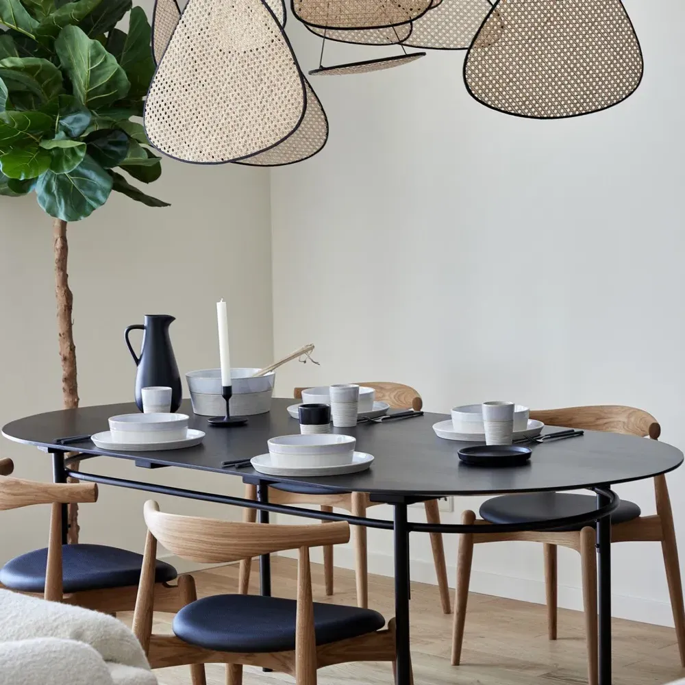 Nótos Dune Path Stoneware Low Cereal Bowl Set of 4 - Beige