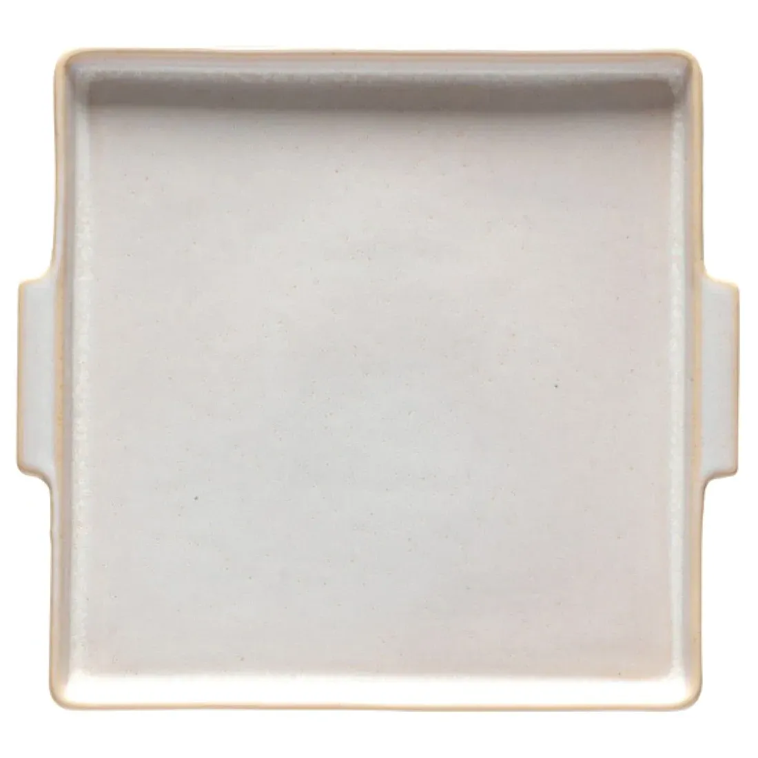 Nótos Dune Path Stoneware Square Serving Tray - Beige