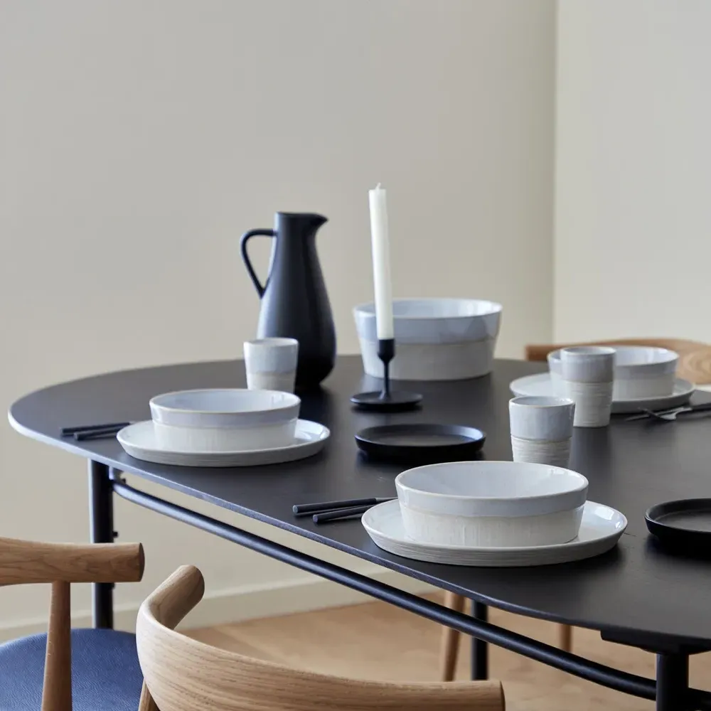 Nótos Dune Path Stoneware Tumbler Set of 4 - Beige