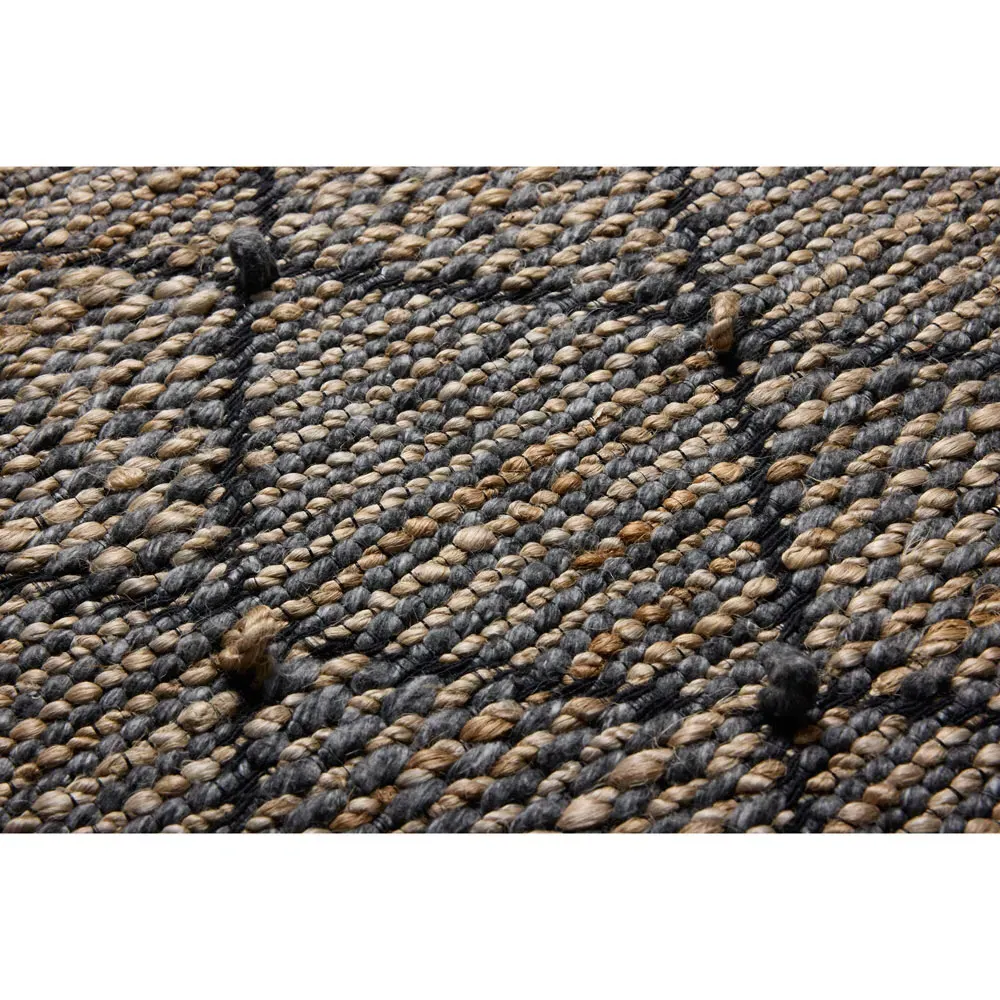 Nuit Framed Wall Art - Dark Grey, Textile