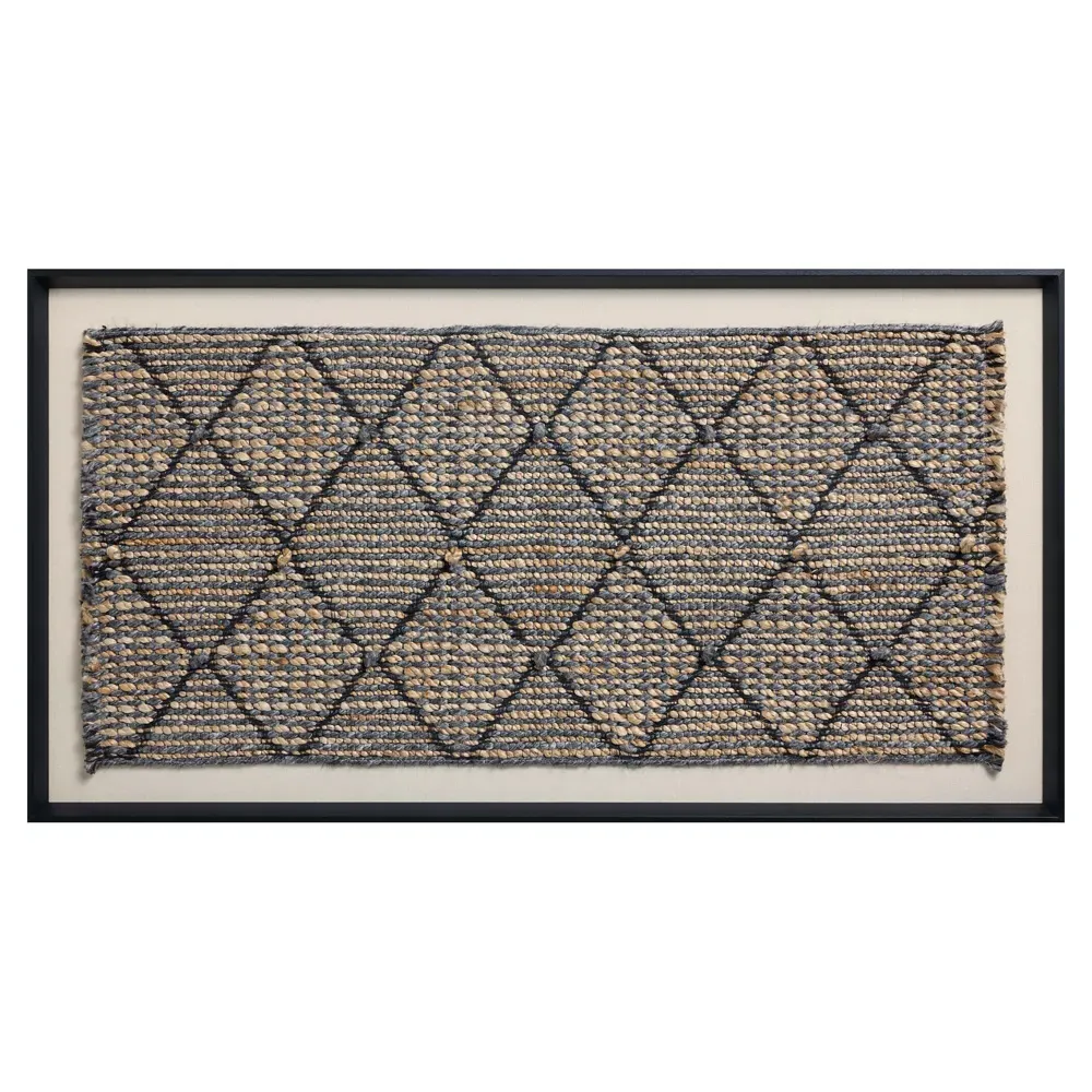Nuit Framed Wall Art - Dark Grey, Textile image