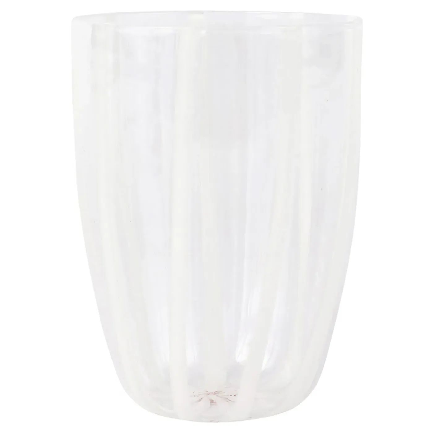 Nuovo Stripe Glass Tumbler - White