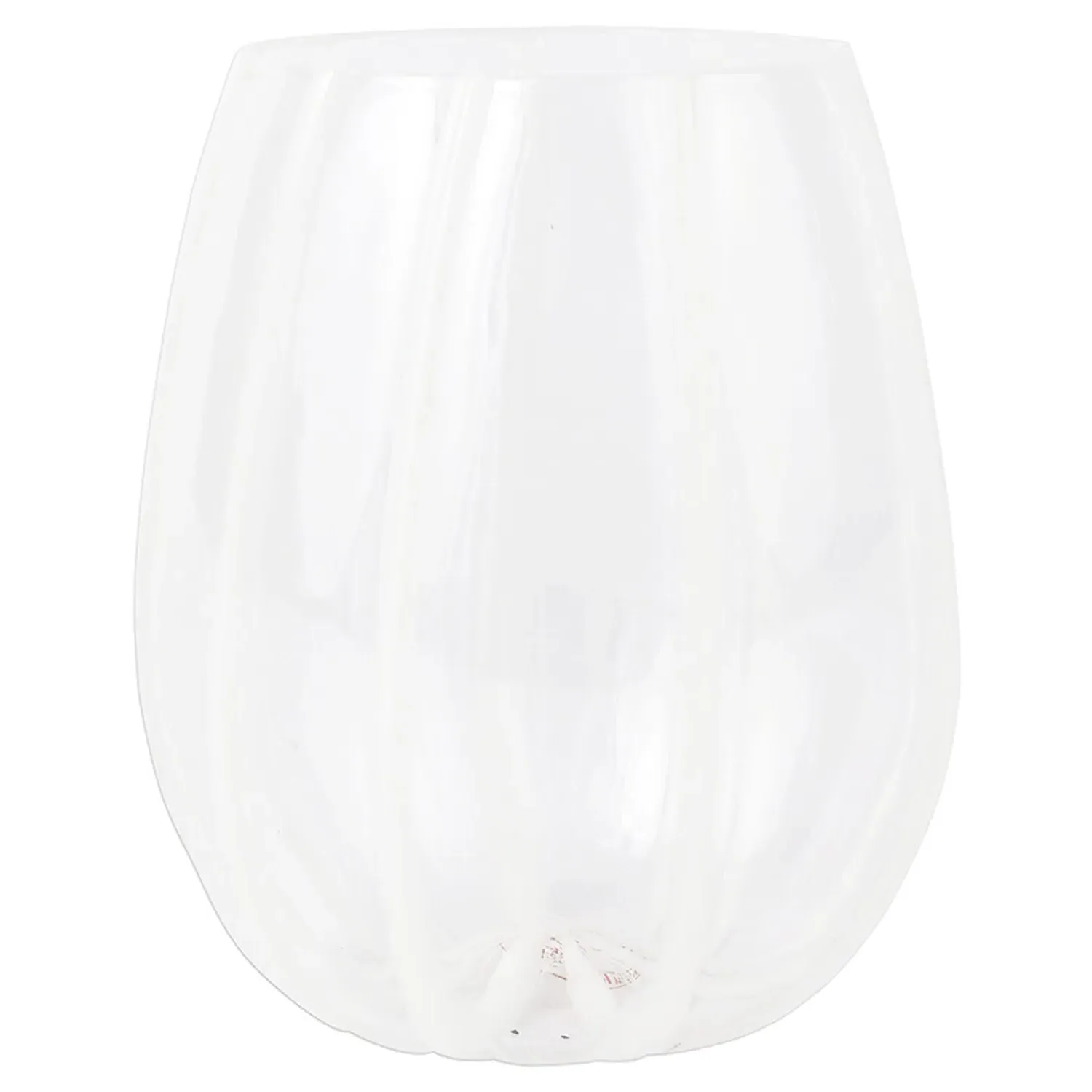 Nuovo Stripe Stemless Wine Glass - White, Glass