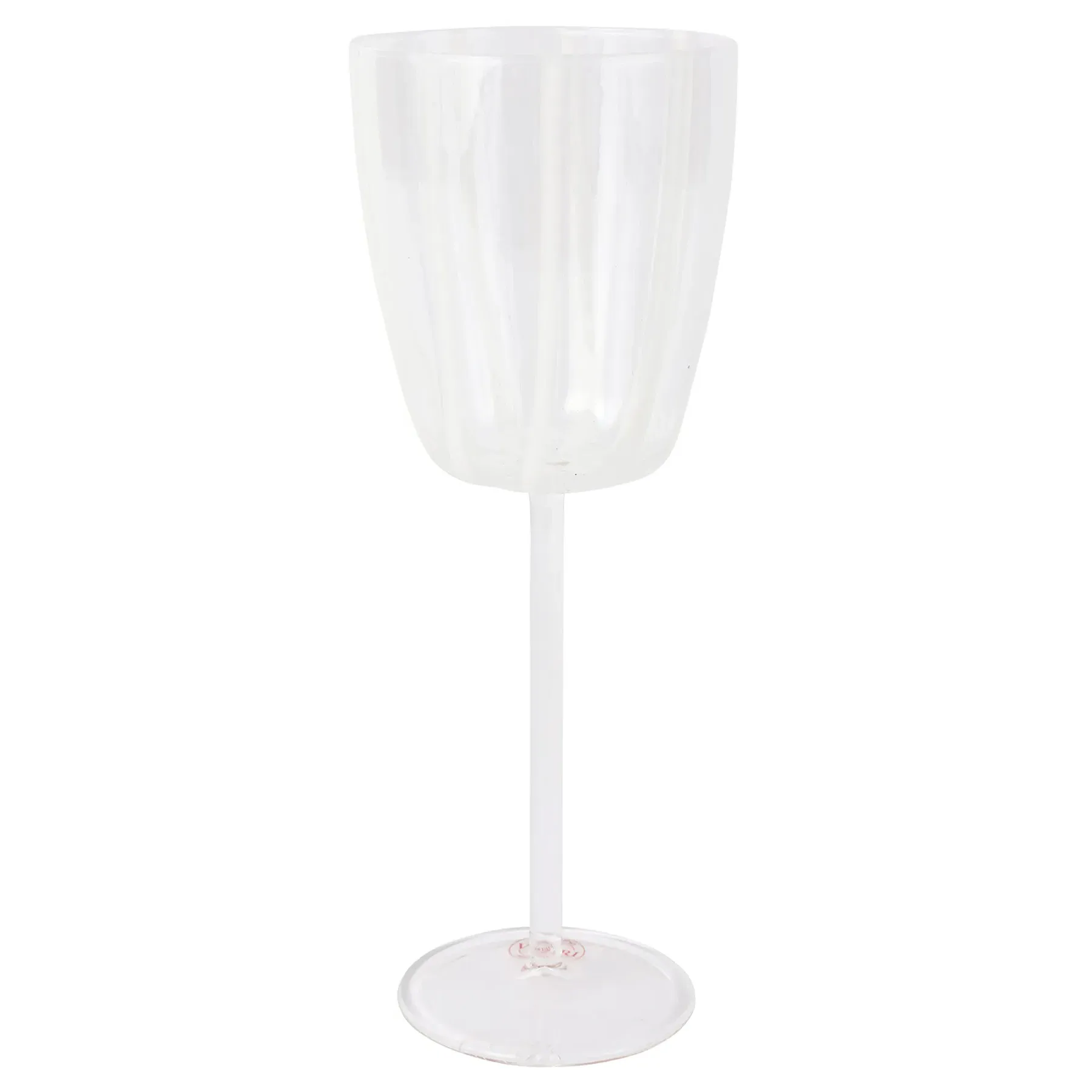 Nuovo Stripe Wine Glass - White