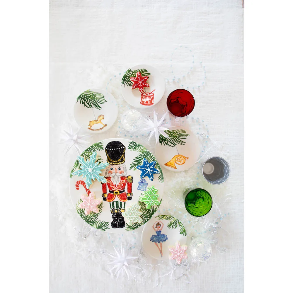 Nutcrackers Canape Plates Set of 4 - Multicolor, Earthenware