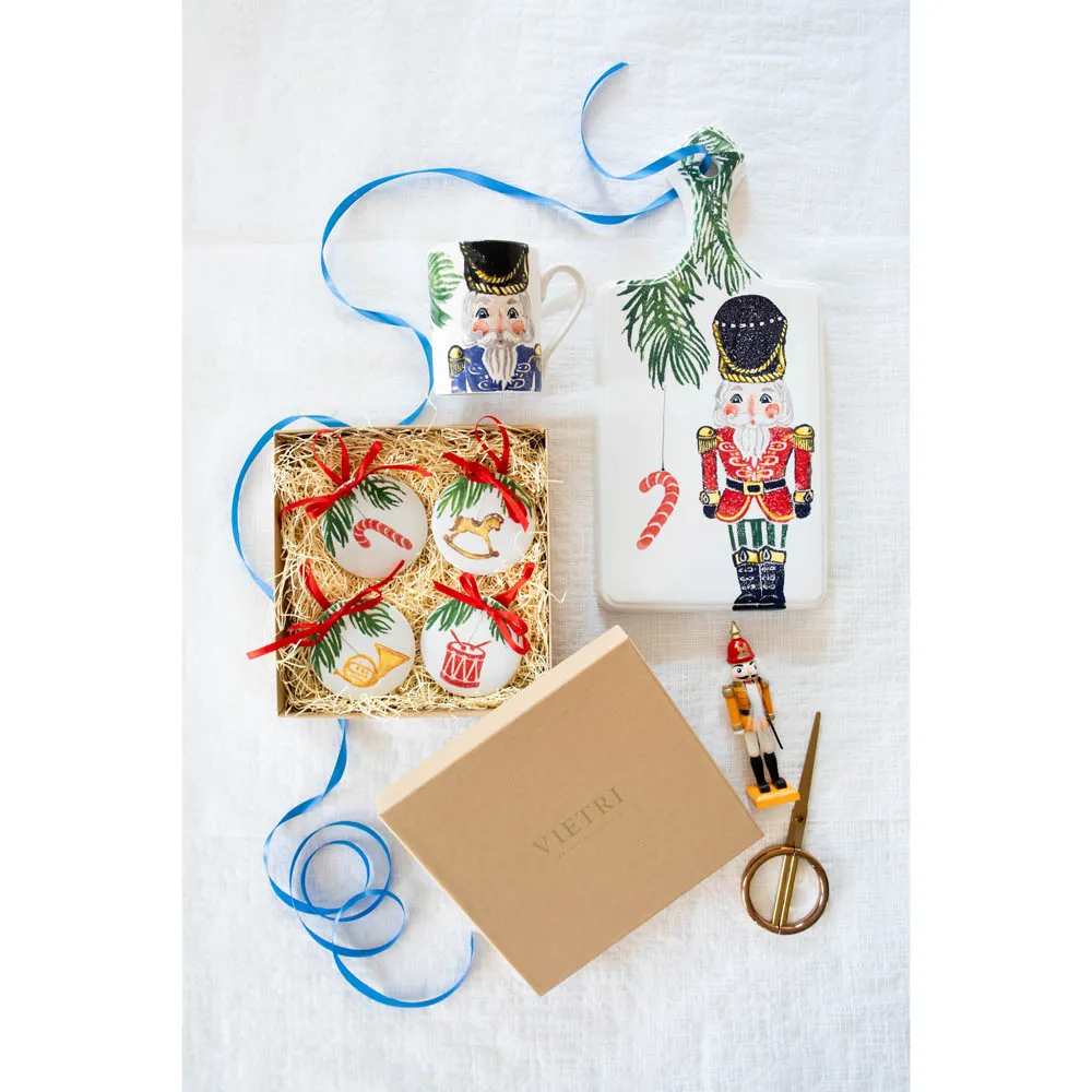 Nutcrackers Decorative Ornaments Set of 4 - Multicolor, Earthenware