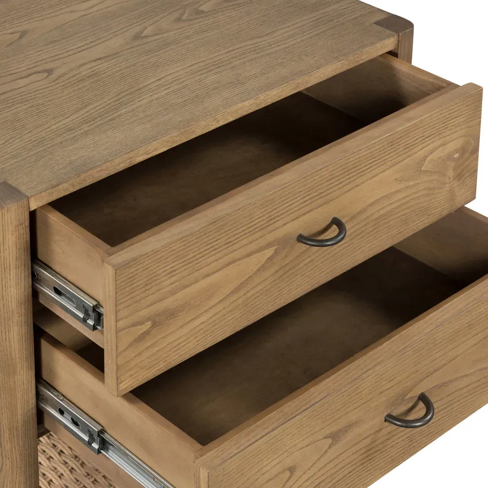 Nygel Rustic Lodge Nightstand - Brown, Wood