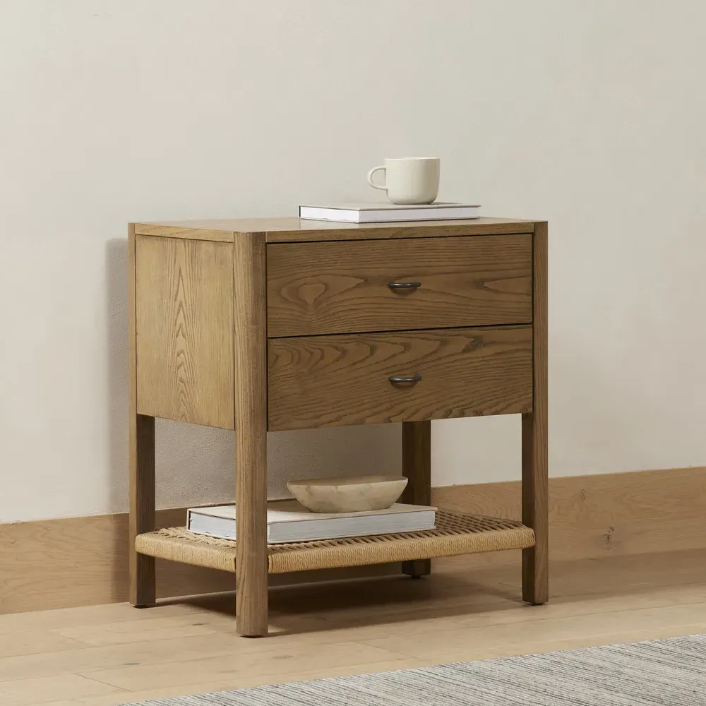 Nygel Rustic Lodge Nightstand - Brown, Wood